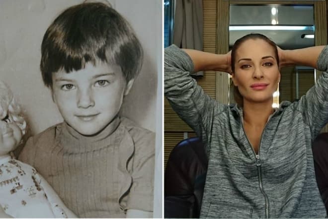 Нина Гогаева в детстве и сечас ("Инстаграм")
