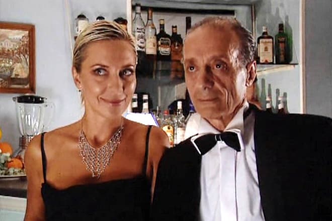 Елена Симонова и Нодар Мгалоблишвили (кадр из сериала «По имени Барон»)