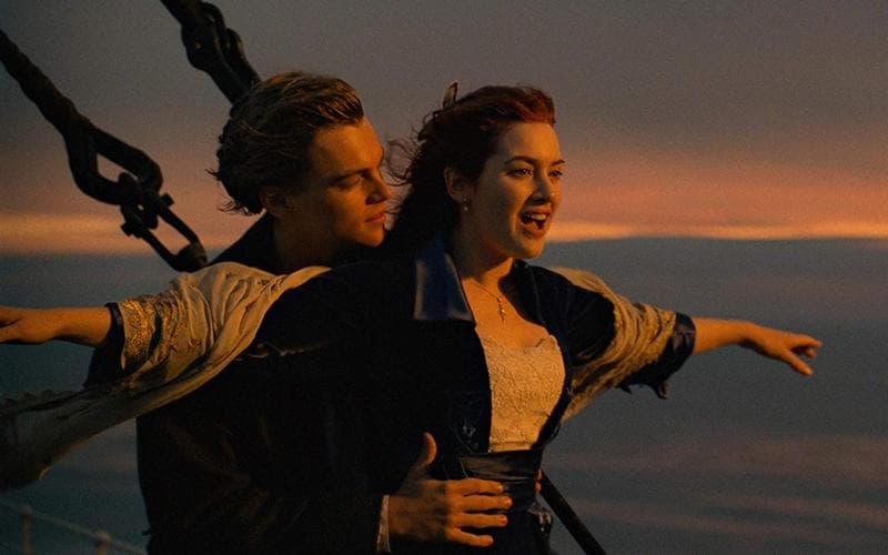 Леонардо Ди Каприо и Кейт Уинслет (кадр из фильма «Титаник»)