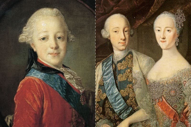 Павел I, Петр III и Екатерина II