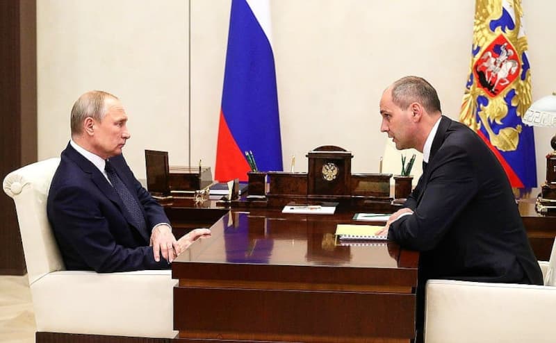 Владимир Путин и Денис Паслер