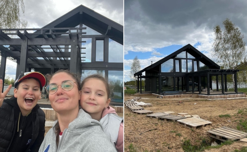 Агата Муцениеце с детьми Агата Муцениеце с детьми