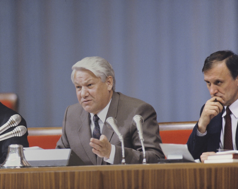 Геннадий Бурбулис и Борис Ельцин