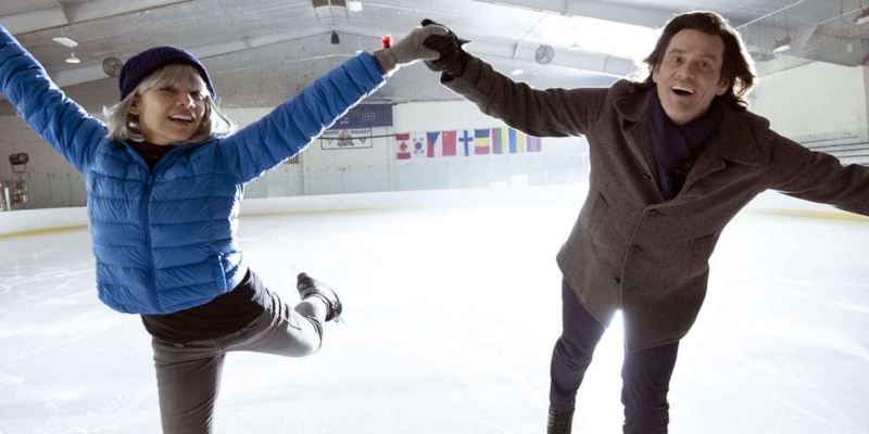 Джинджер Гонзага и Джим Керри в сериале «Шучу»