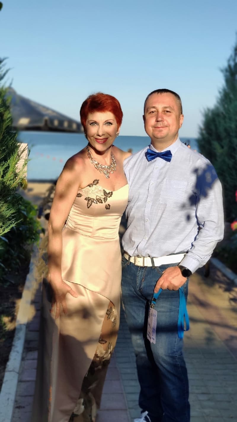 Оксана Сташенко с мужем
