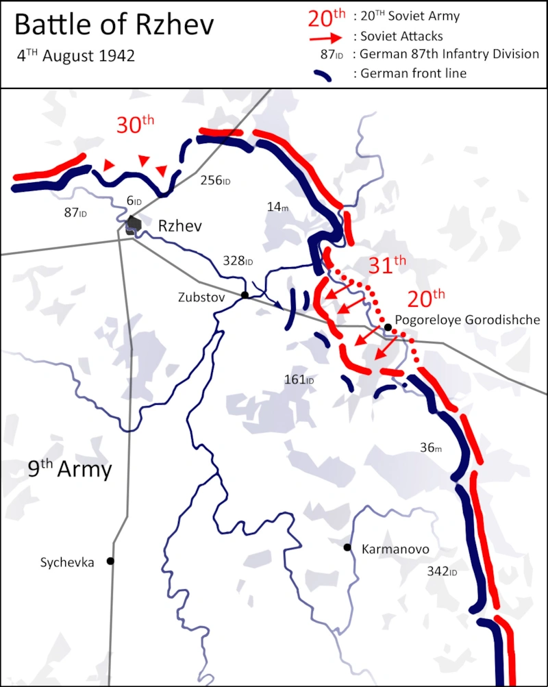 Ржевская битва карта