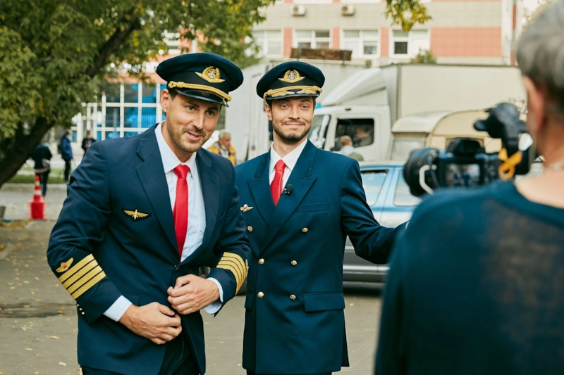 Кадр со съемочной площадки сериала «Красота небесная»