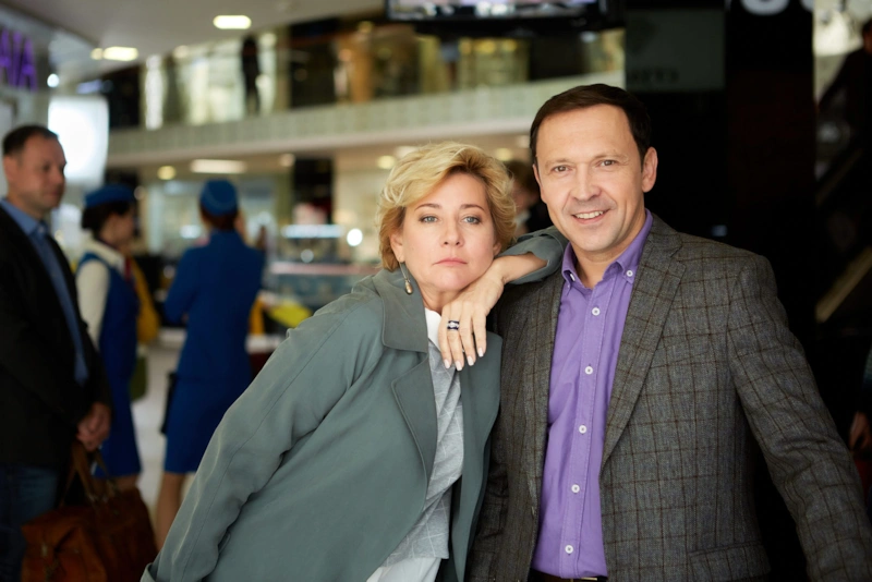 Кадр со съемочной площадки сериала  «Красота небесная»