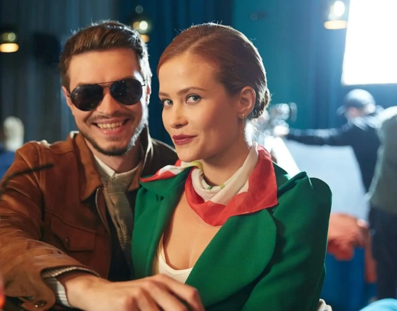 Кадр со съемочной площадки сериала «Красота небесная»