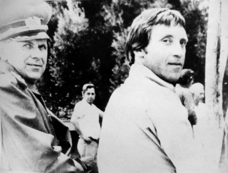 Николай Дупак и Владимир Высоцкий на съёмках фильма «Единственная дорога»