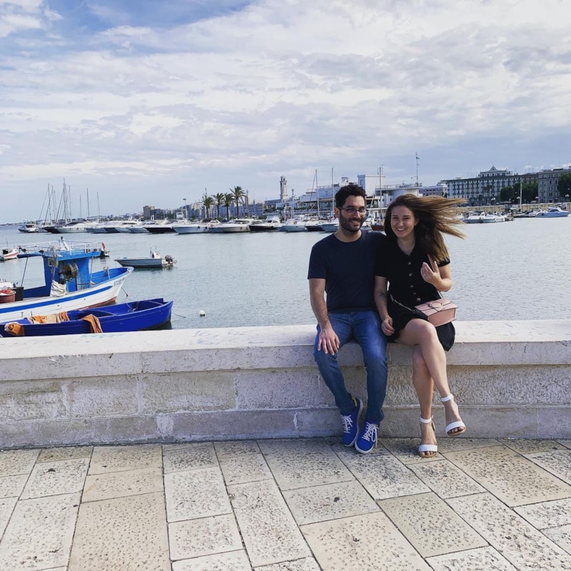 Яна Богушевская с мужем Франческо Яна Богушевская с мужем Франческо