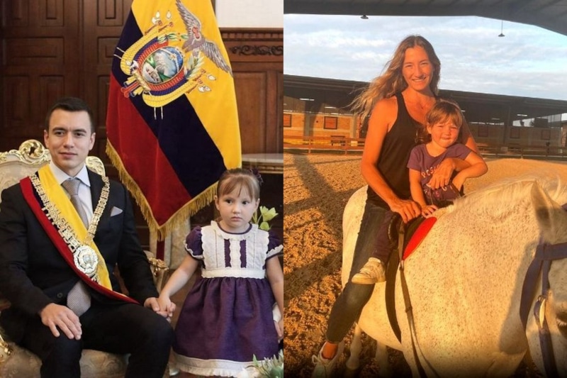 Даниэль Нобоа с бывшей женой и дочерью