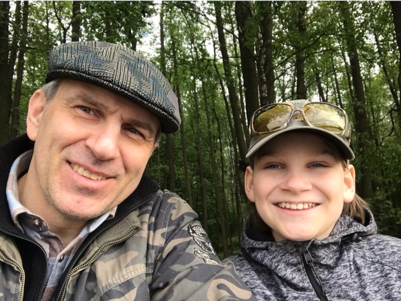 Алексей Сдобнов с сыном