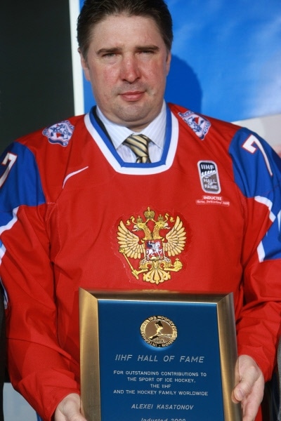 Алексей Касатонов в Зале славы ИИХФ