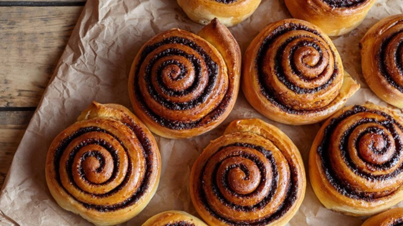 Вкусные булочки-улитки с начинкой