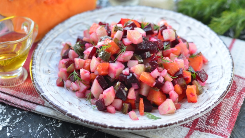 Винегрет с тыквой: свежий вкус
