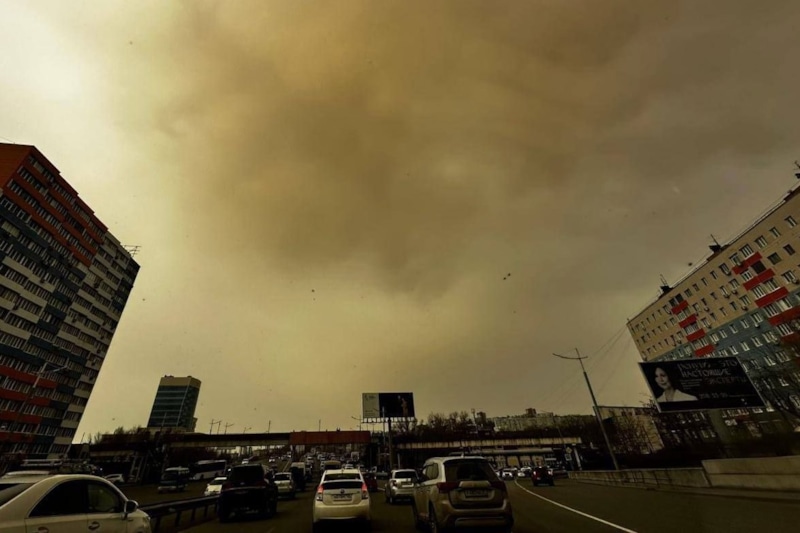 Песчаная буря из Сахары в России