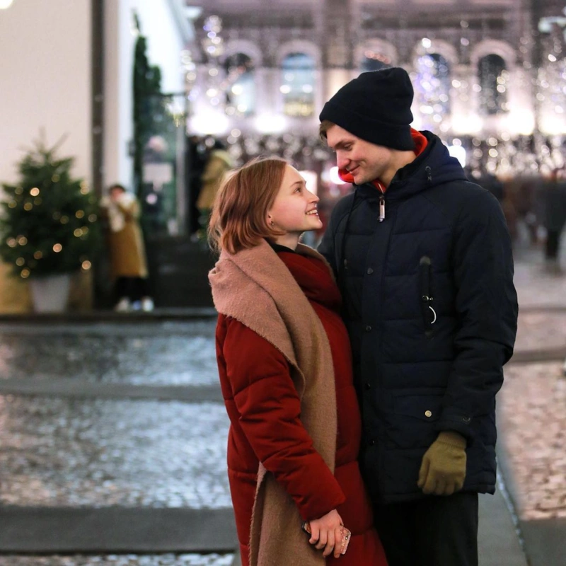 Косаткина и ее парень Денис