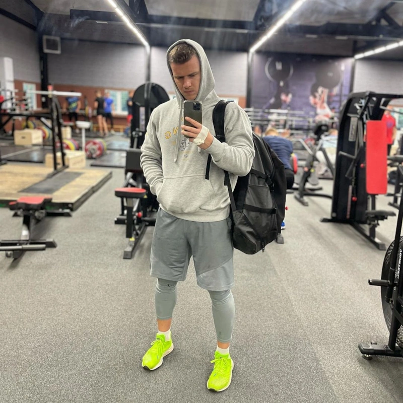 Алексей Зайцев на тренировке