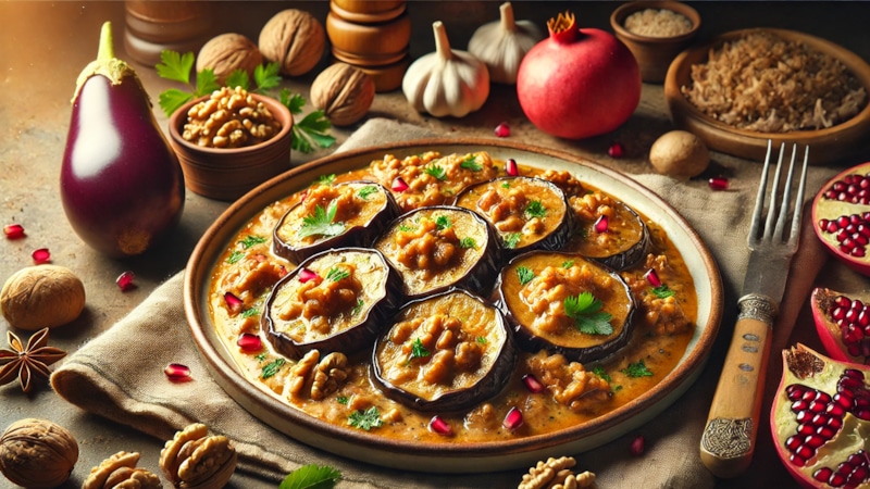 Баклажаны в ореховом соусе Баклажаны в ореховом соусе