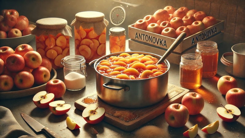 Янтарное яблочное варенье из антоновки Янтарное яблочное варенье из антоновки