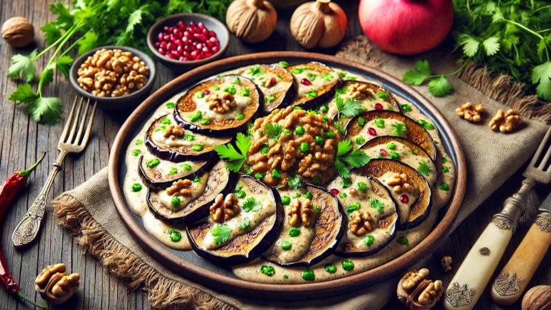 Сациви из баклажанов с ореховым соусом Сациви из баклажанов с ореховым соусом