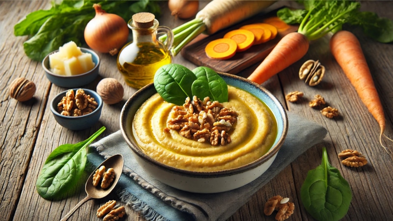 Овощное пюре с орехами: здоровый гарнир Овощное пюре с орехами: здоровый гарнир