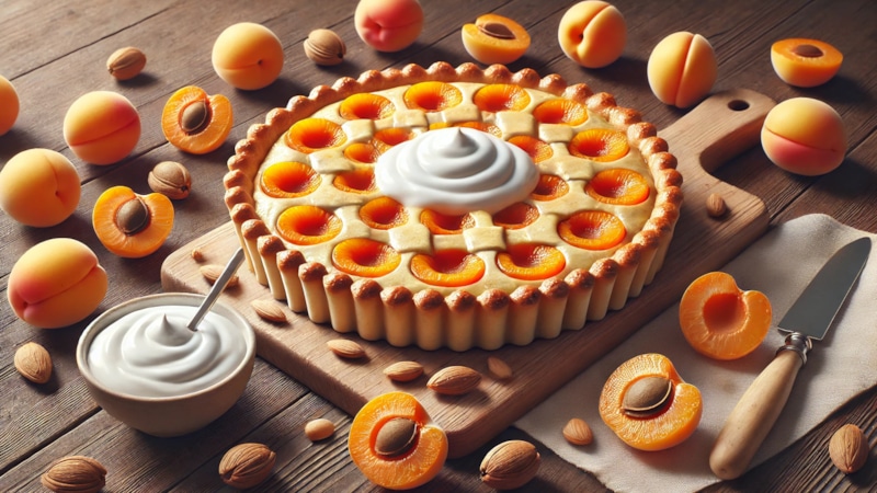 Песочный пирог с абрикосами и сметанной заливкой: простой вкусный рецепт Песочный пирог с абрикосами и сметанной заливкой: простой вкусный рецепт