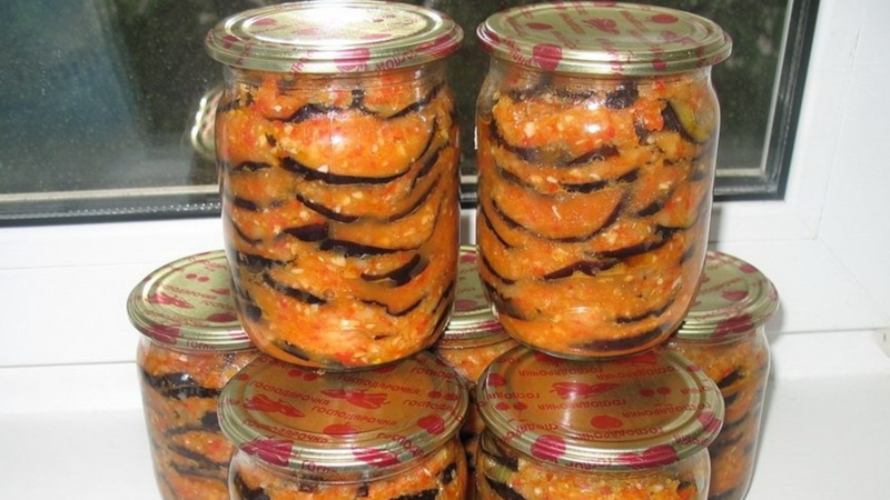 Острые баклажаны в банке: готовая зимняя закуска