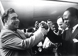 Жан Бедель Бокасса побывал в СССР и встретился с Леонидом Брежневым