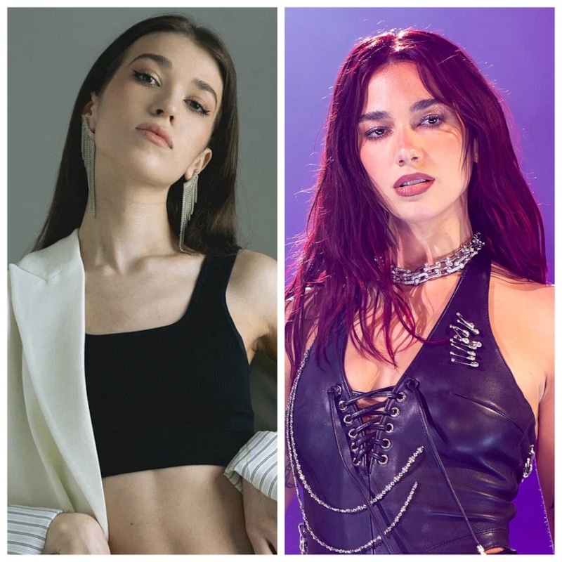 Анна Сухорукова и Дуа Липа (похожи)