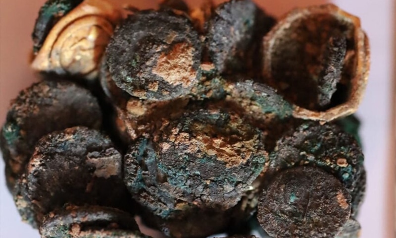 Римский клад: монеты, преображенные огнем Римский клад: монеты, преображенные огнем