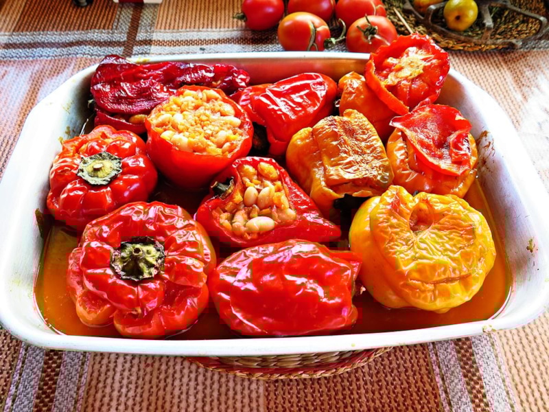 Фаршированные перцы: мексиканский вегетарианский вкус