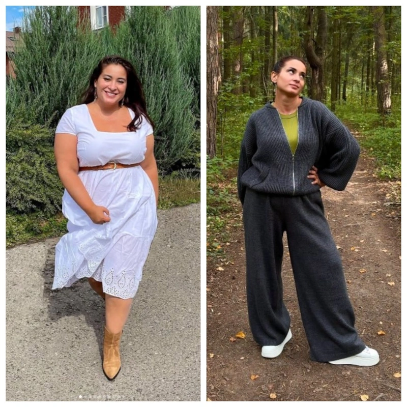 Вика Дмитриева до и после похудения