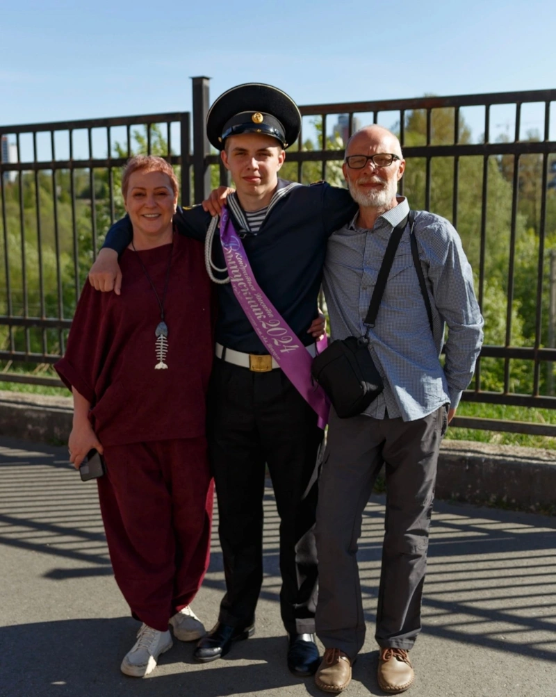 Хельга Филиппова с мужем и сыном