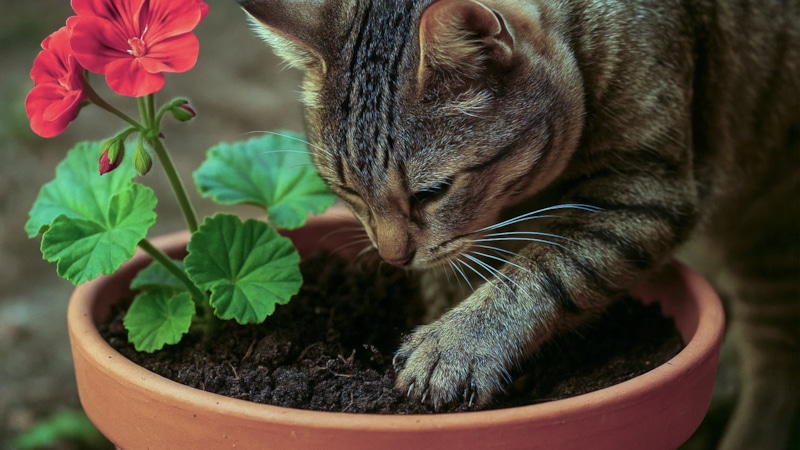 Кошка и цветы: как спасти горшки