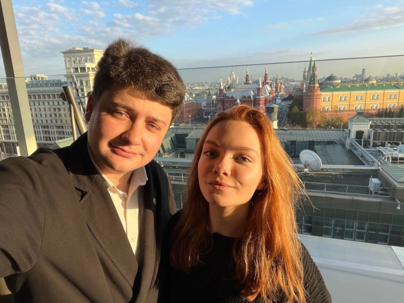 Петр Лундстрем с женой