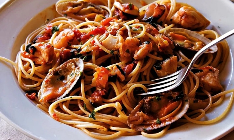 Паста с морепродуктами: вкус моря