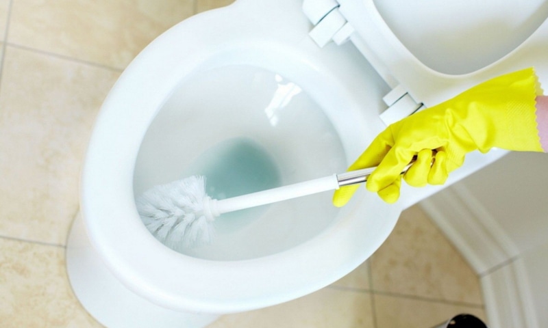 Уборка унитаза: уксусная сила