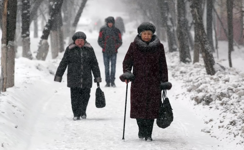 Мощный снегопад накрыл Питер и наступает на Москву