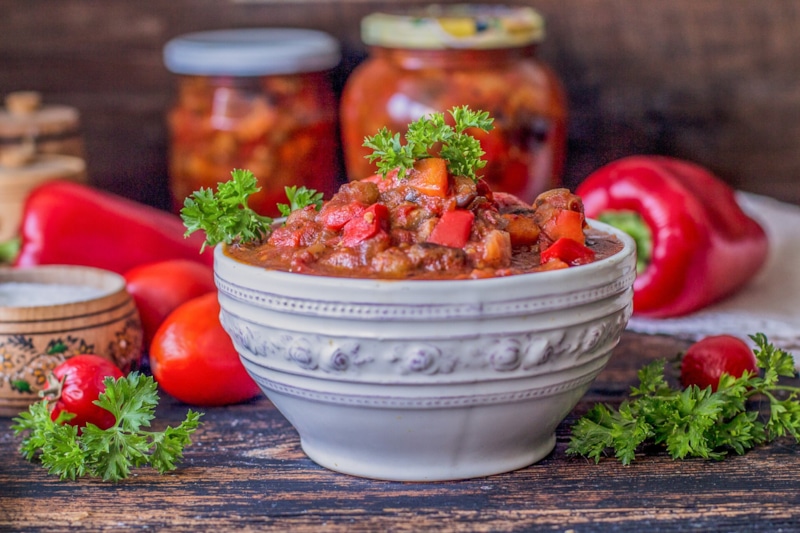 Овощное рагу: цвет и насыщенность