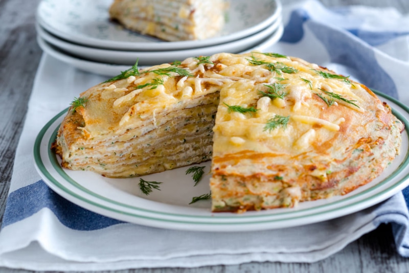 Блинный курник: слои начинки