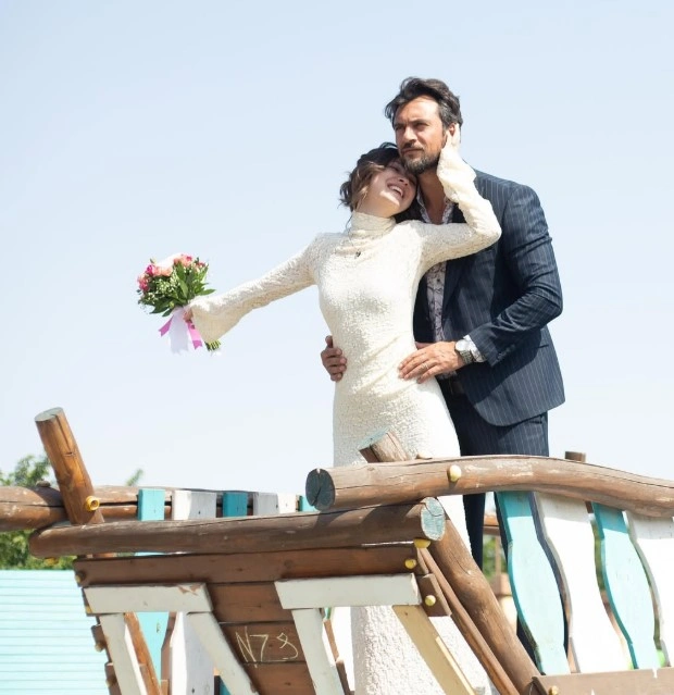 Юлия Кинеберг и муж Рустам Джабраилов