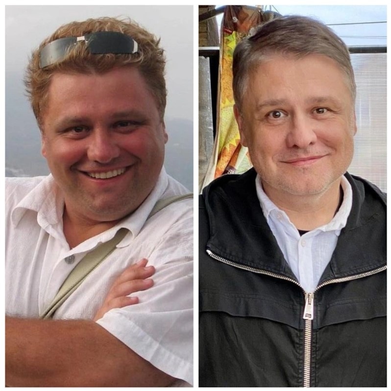 Сергей Майоров до и после похудения