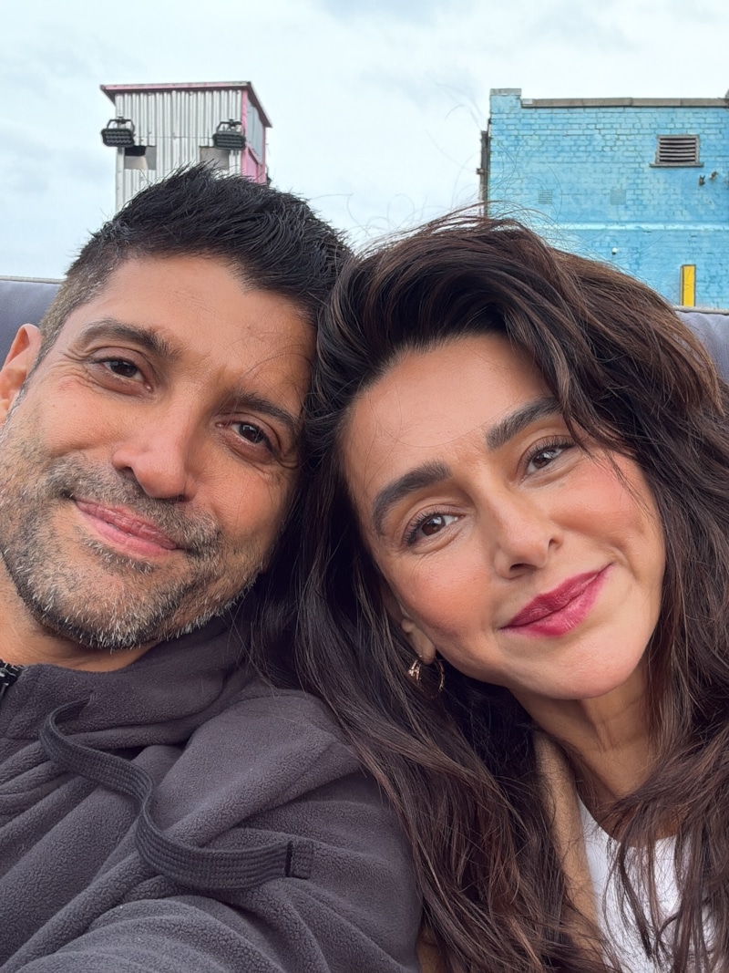 Фархан Ахтар с женой Шибани