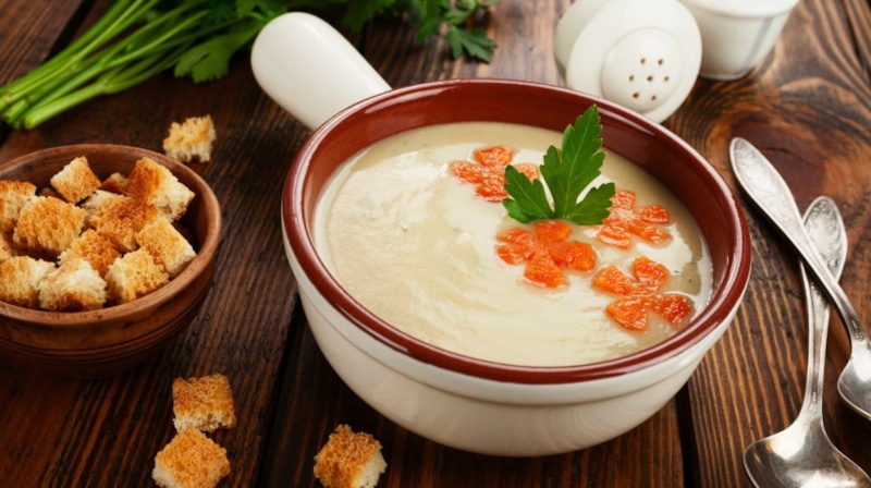 Кремовый картофельный суп: аромат усиливается