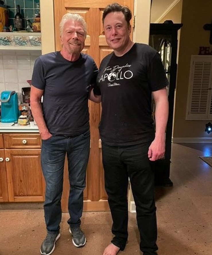 Ричард Брэнсон с Илоном Маском