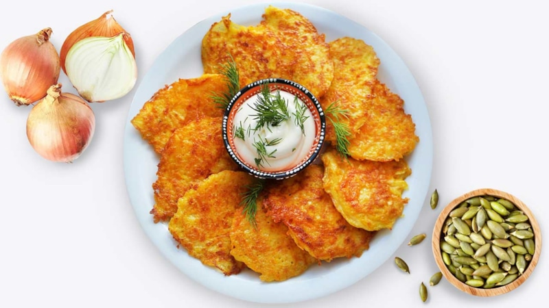 Тыквенные драники: золотистое осеннее лакомство