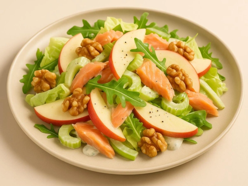 Праздничный салат: рыба и яблоко