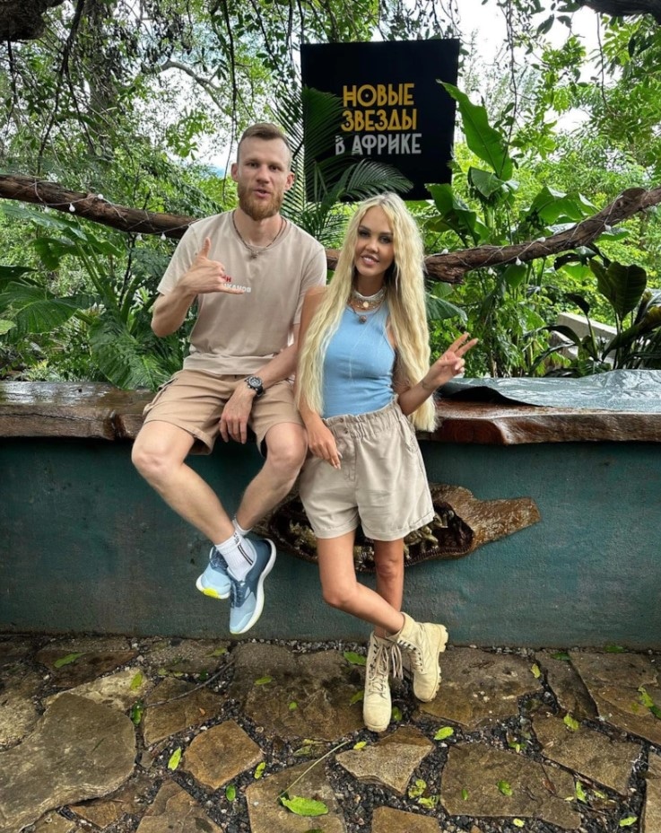 Мария Погребняк и Семен Молоканов в шоу «Новые звезды в Африке»